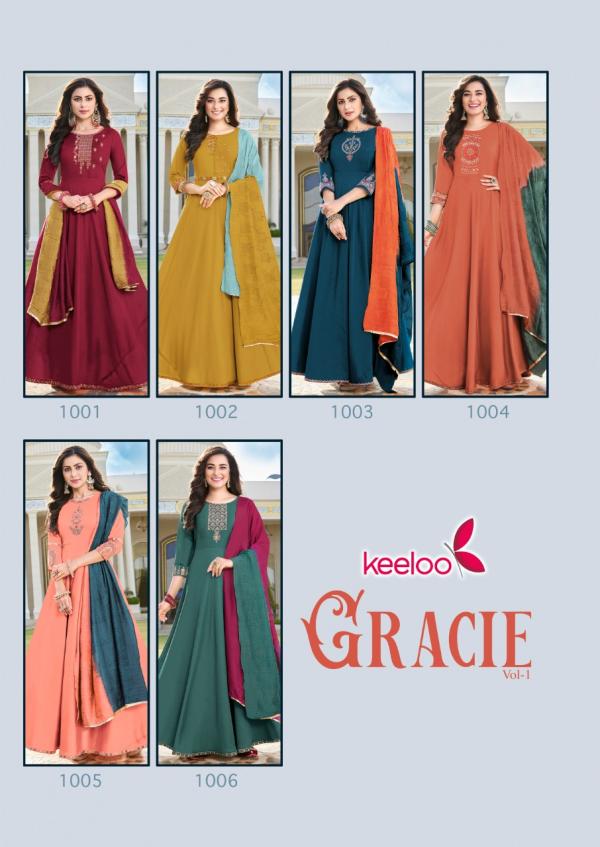 Keeloo Gracie Vol 1 Viscose Slub Designer Readymade Suit